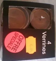 4 verrines aux chocolat noir