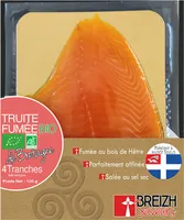 Truite de Bretagne BIO Fumée 4 Tranches 120g