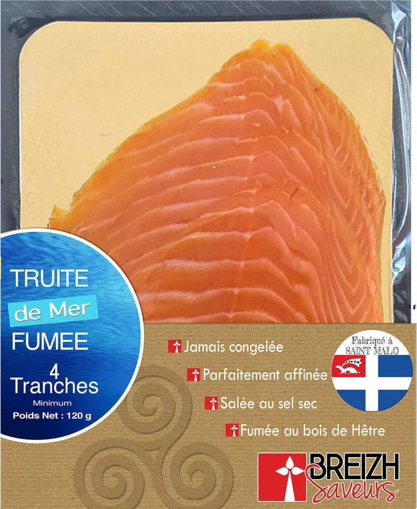 Truite de Mer Fumée 4 Tranches 120g