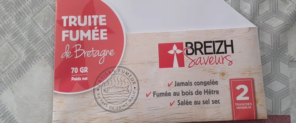 Truite fumée de Bretagne