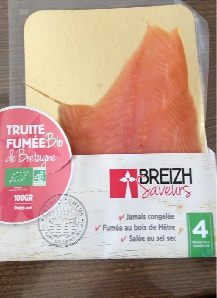 Truite fumee bio de Bretagne
