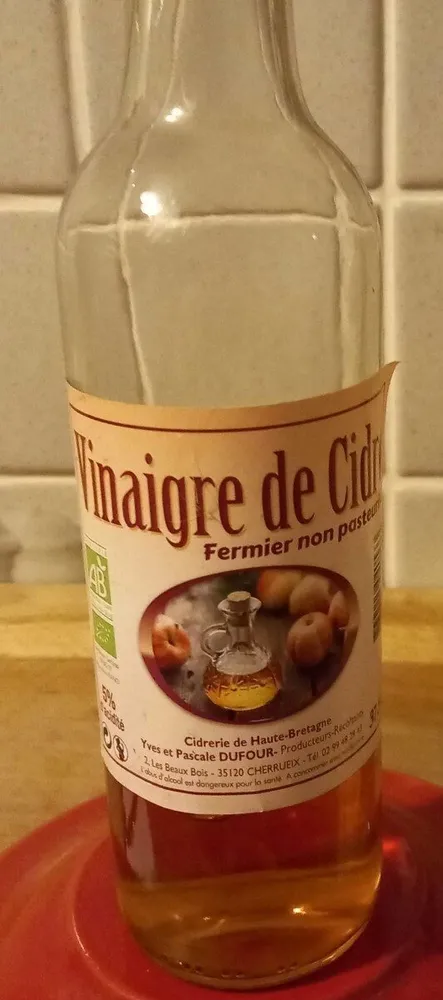 Vinaigre de cidre fermier non pasteurisé