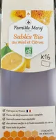 Sablés bio au miel et citron