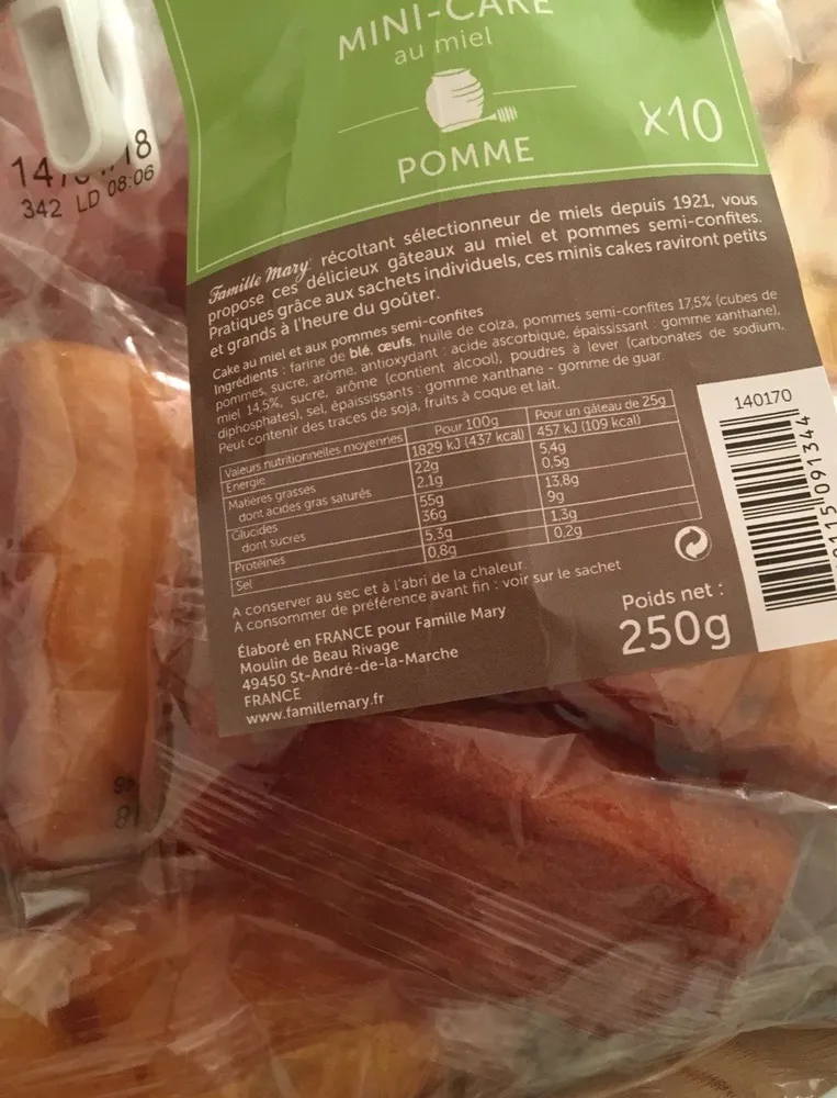 Mini-cake au miel et aux pommes
