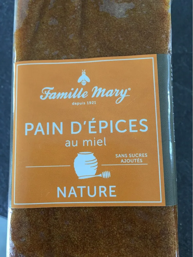 Pain d'épices au miel nature