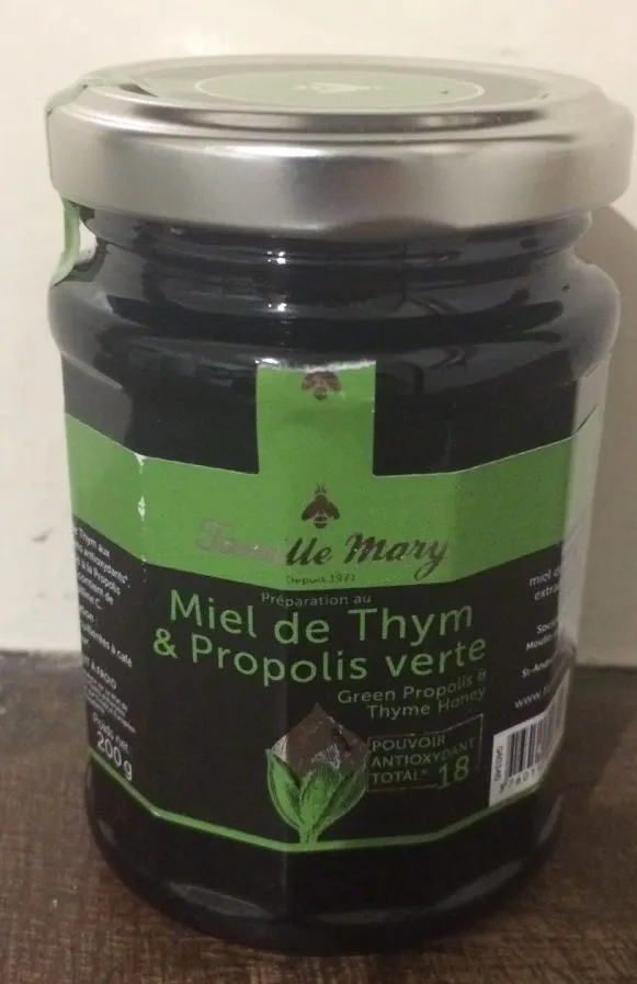 Miel de thym et propolis vert