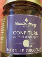 Confiture au miel d'oranger Myrtille Groseille