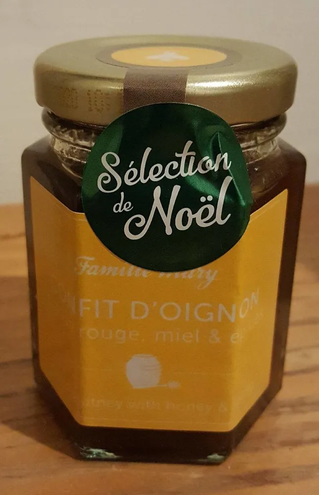 Confit d'oignon rouge, miel et épices