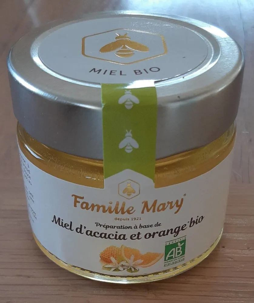 Miel d'acacia et orange bio