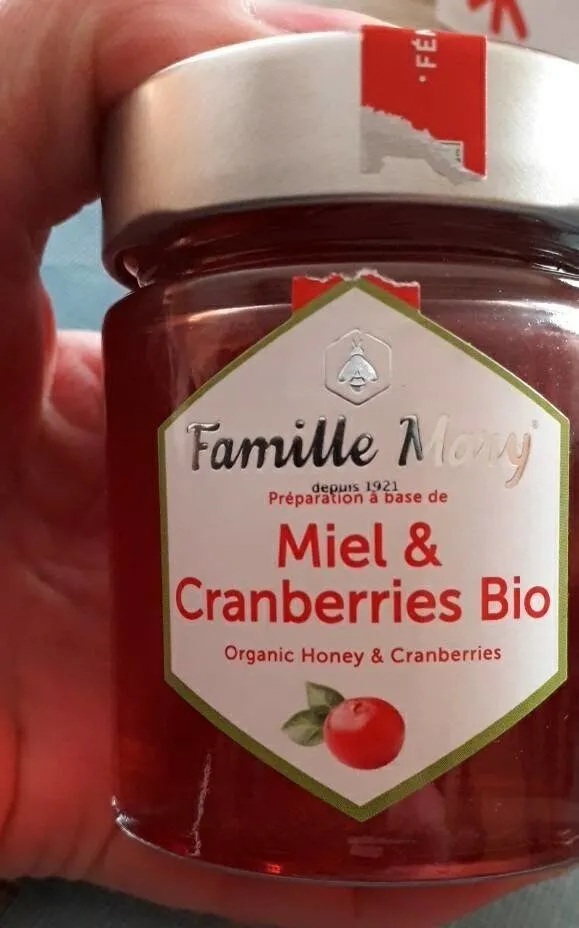 Miel et cranberries bio