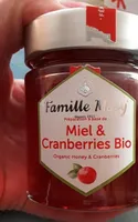 Miel et cranberries bio