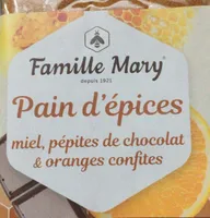Pain d’épices miel pépites de chocolat et oranges confites