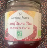 Confiture bio au miel et cerise