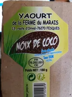 Yaourt de la Ferme des Marais Noix de Coco