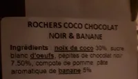 Rochers coco chocolat noir et banane