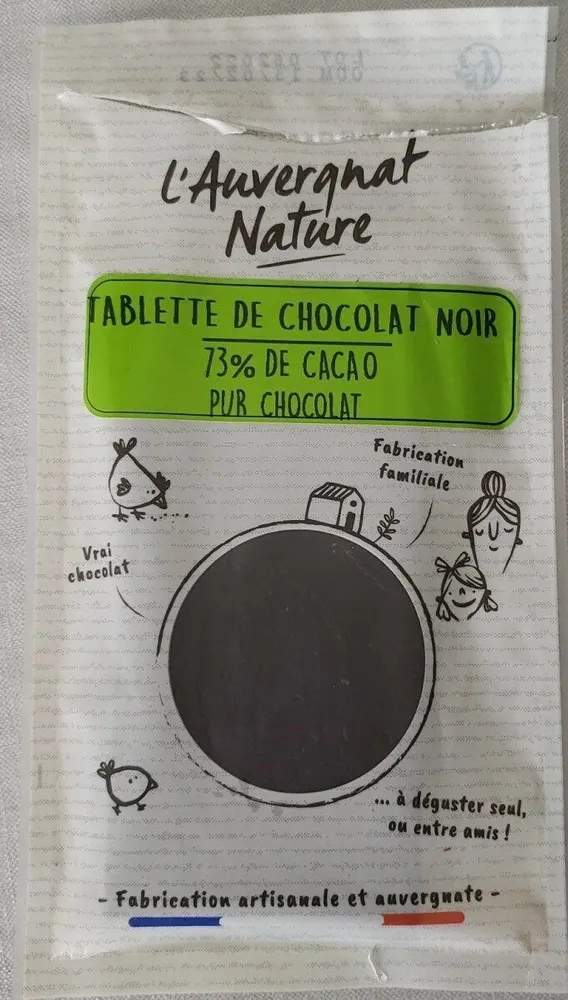 Tablette de chocolat noir