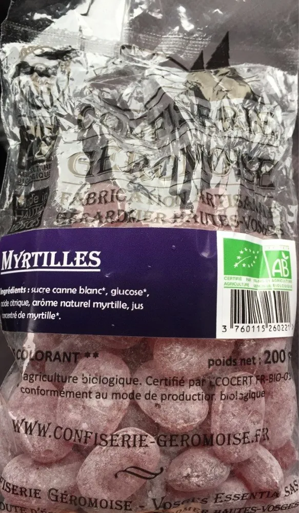 Bonbons myrtille
