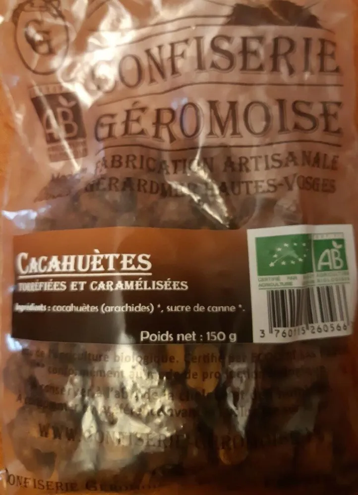 Cacahuètes torréfiées et caramélisées