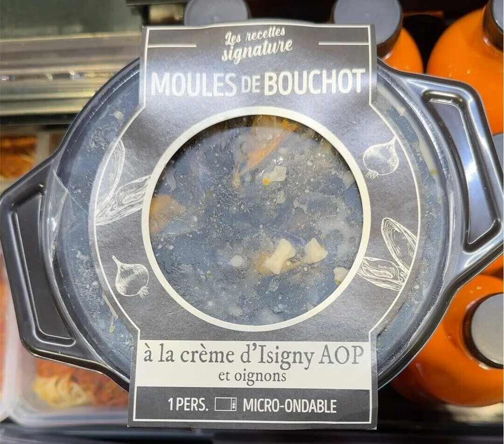 Moule de bouchot à la crème d’Isigny AIPet oignons