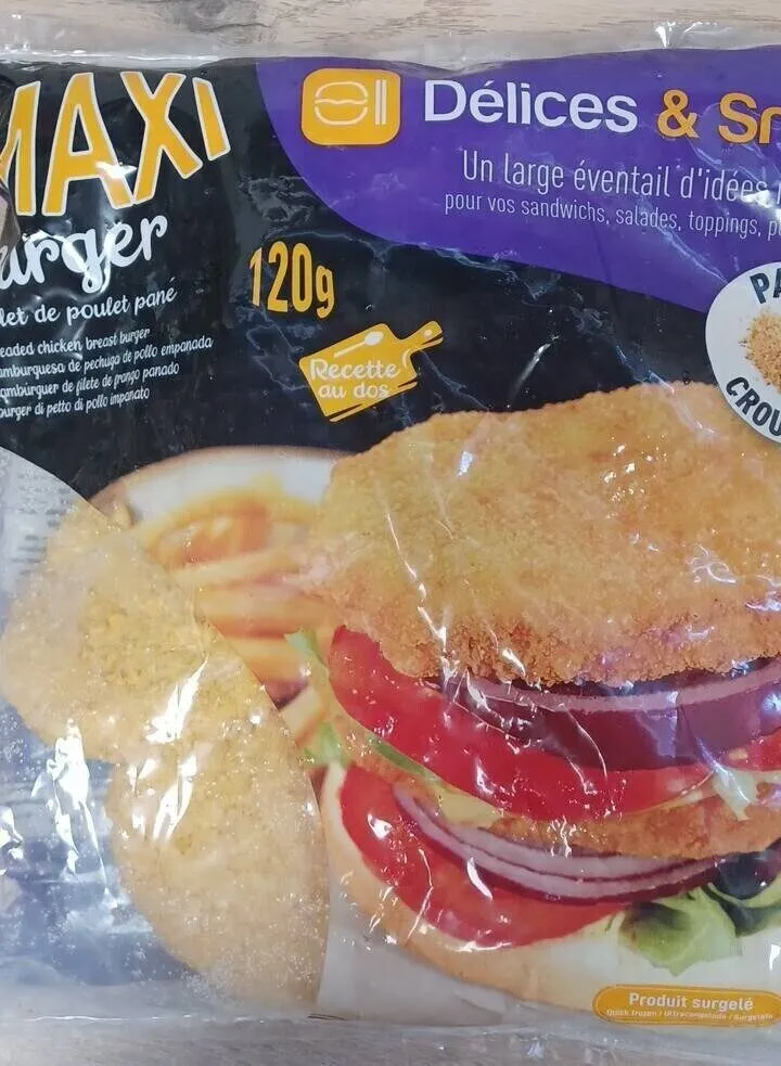 Burger de poulet pane