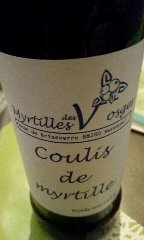 Coulis de myrtille