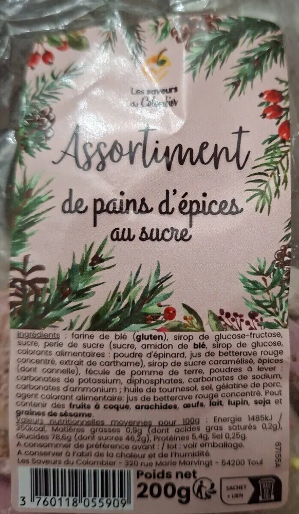 assortiment de pains d'épices au sucre