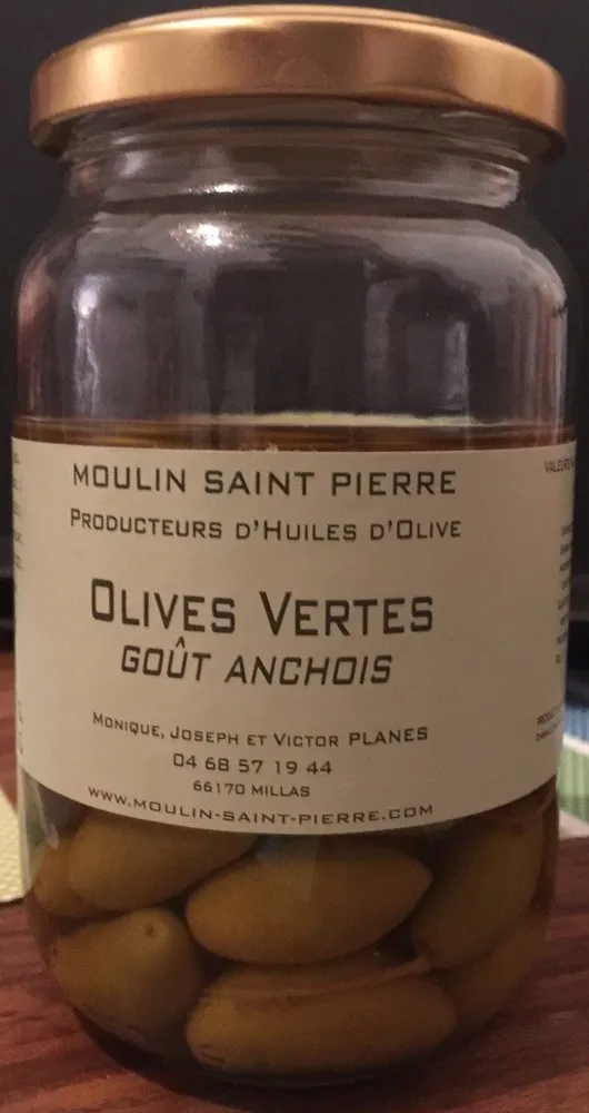 Olives vertes goût anchois