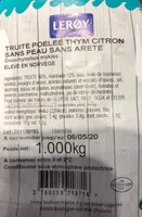 Truite poelée thym citron sans peau sans arete