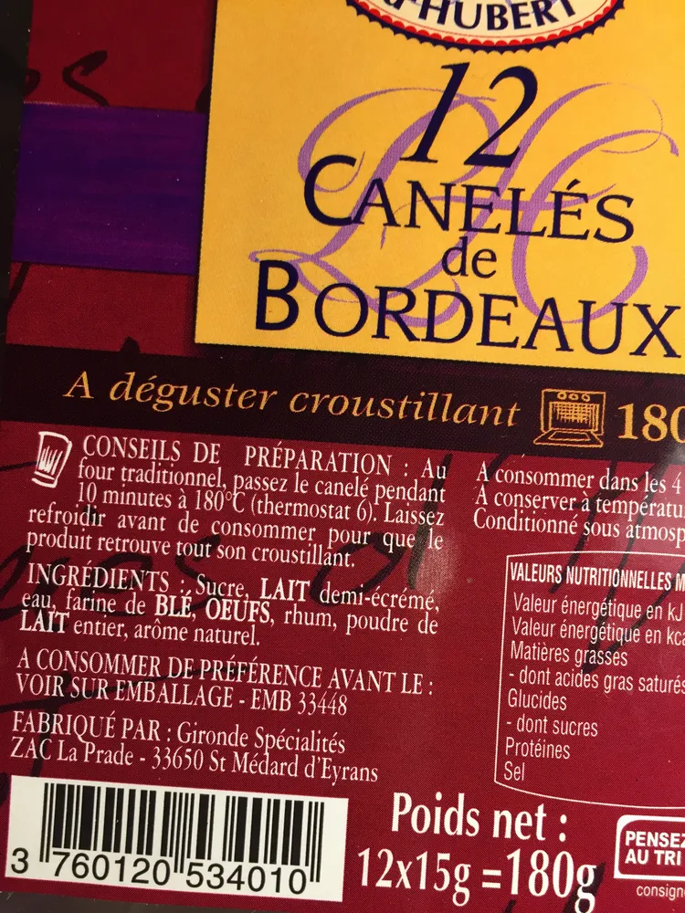 Canelés de Bordeaux