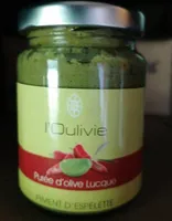 Purée d'olive Lucque au piment d'espelette