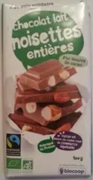 Chocolat Lait Noisettes Entières