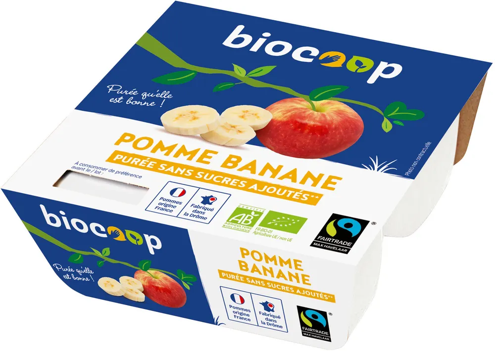 Purée pomme banane