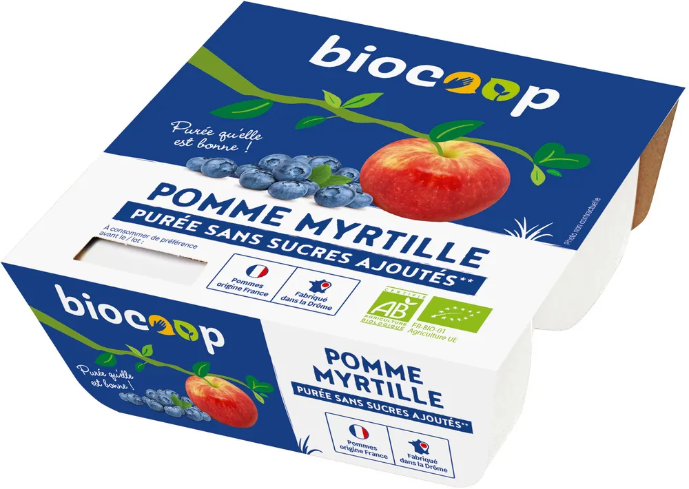 Purée pomme myrtille