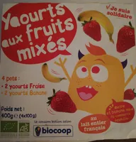 Yaourts aux fruits mixés