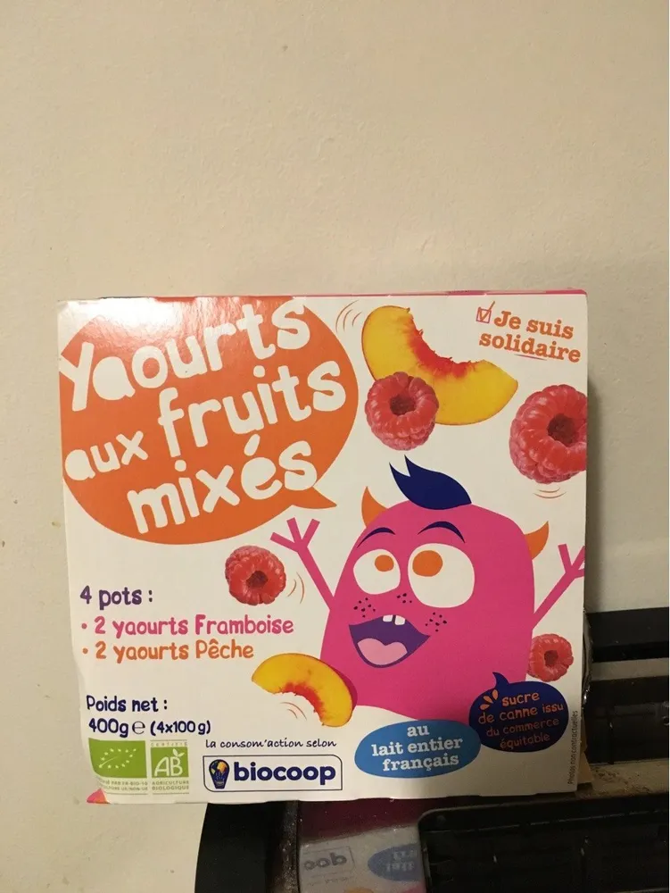 Yaourts aux fruits mixés