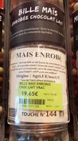 Bille maïs enrobée chocolat lait