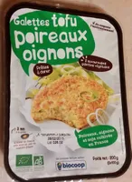 Galettes tofu poireaux oignons