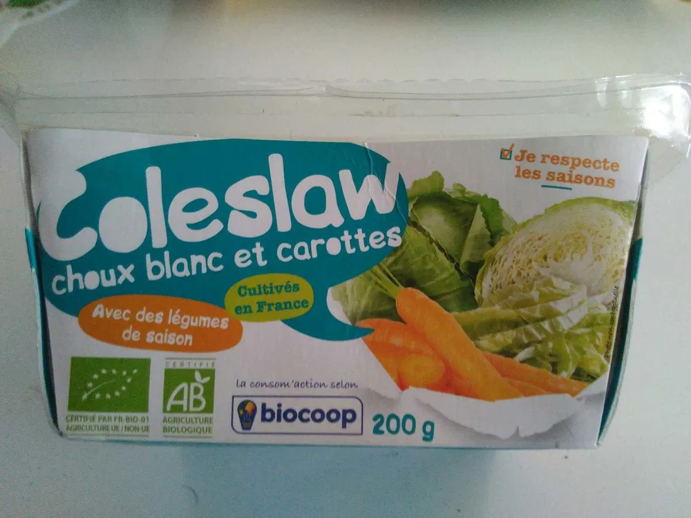Coleslaw choux blanc et carottes