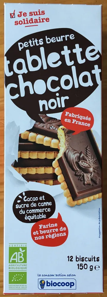 Biscuit petit beurre tab choco noir