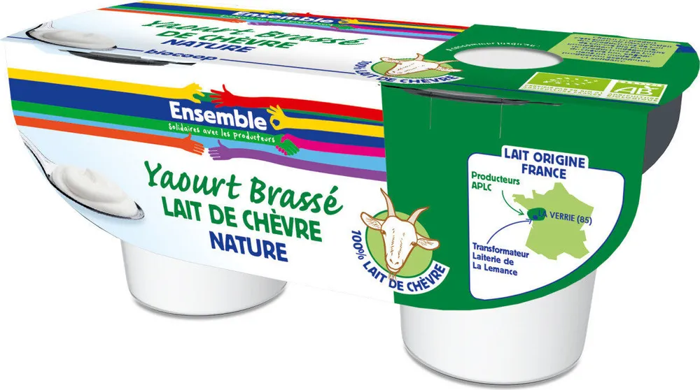 Yaourts brassés au lait entier de chèvre x2