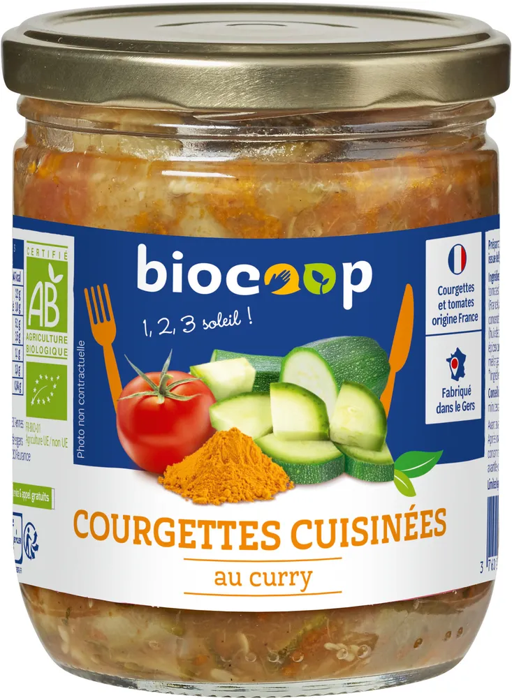 Courgettes cuisinées curry