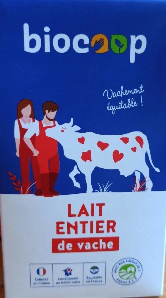 Lait entier UHT brique