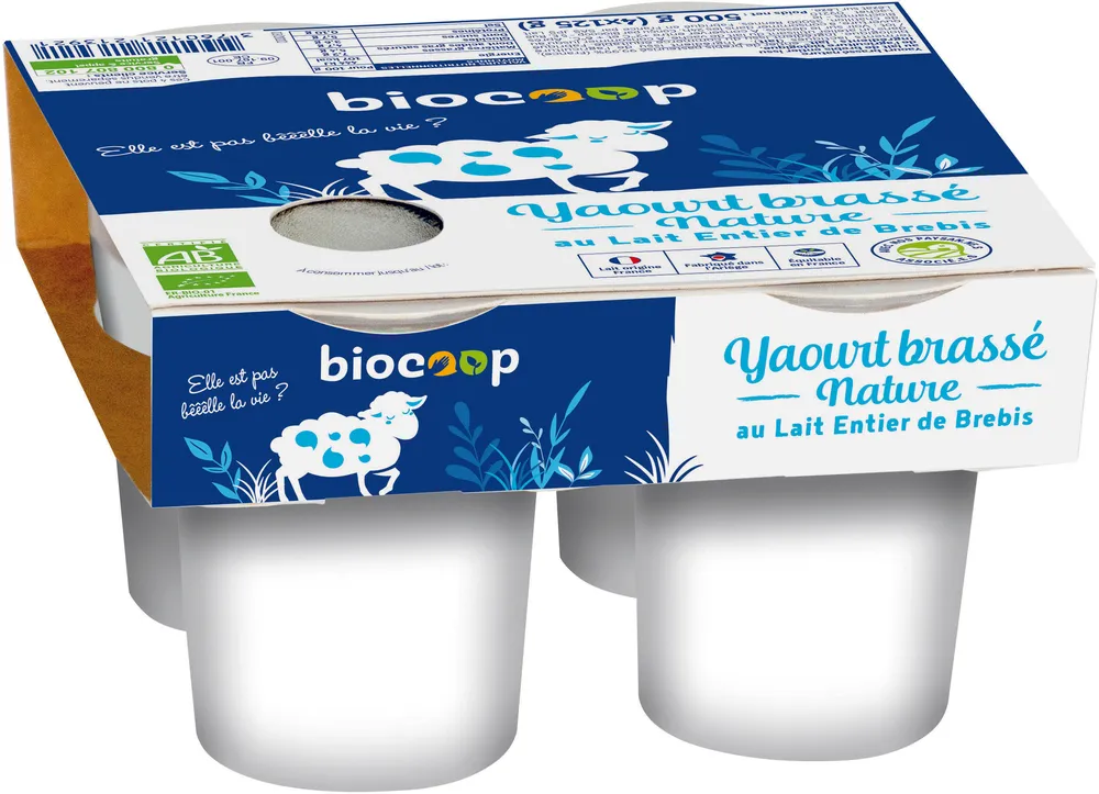 Yaourt brassé nature au lait entier de brebis