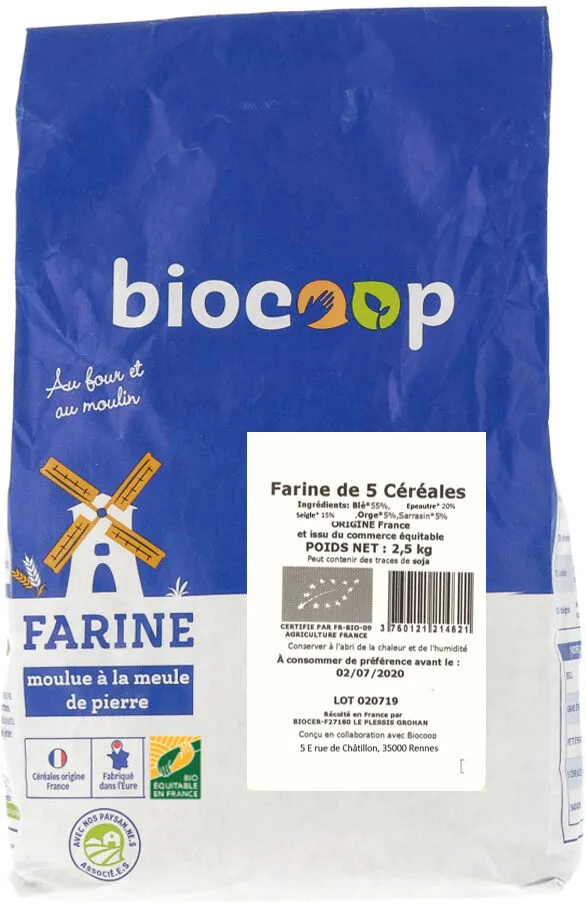Farine de 5 céréales T130