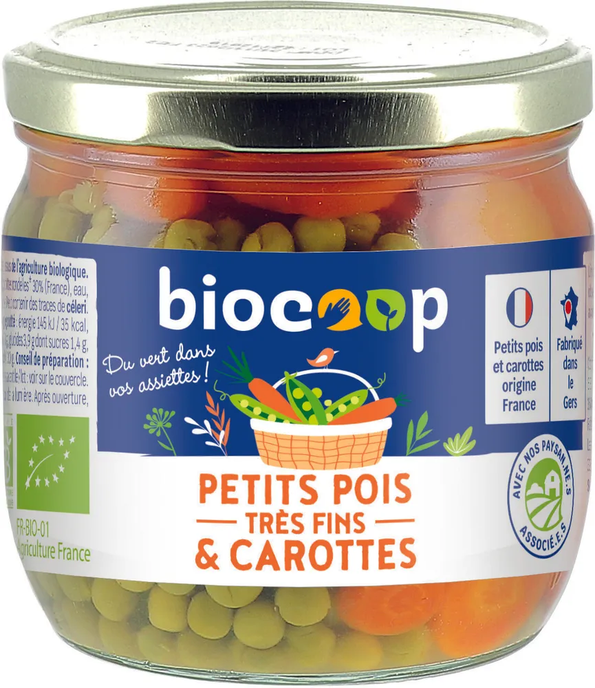 Petits pois carottes 215g ne