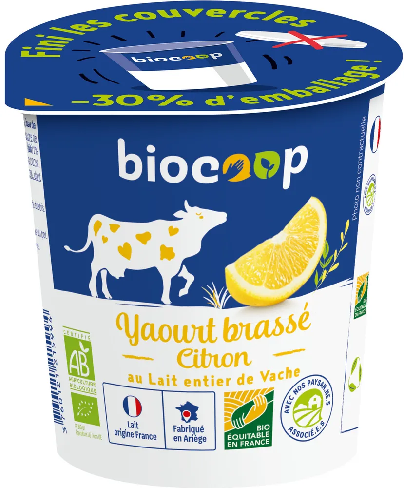 Yaourt entier brassé citron 400g CC