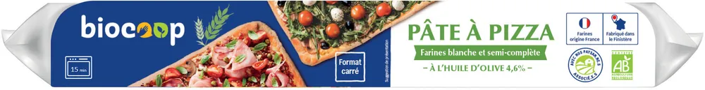 Pâte à pizza carrée huile olive 300g CC