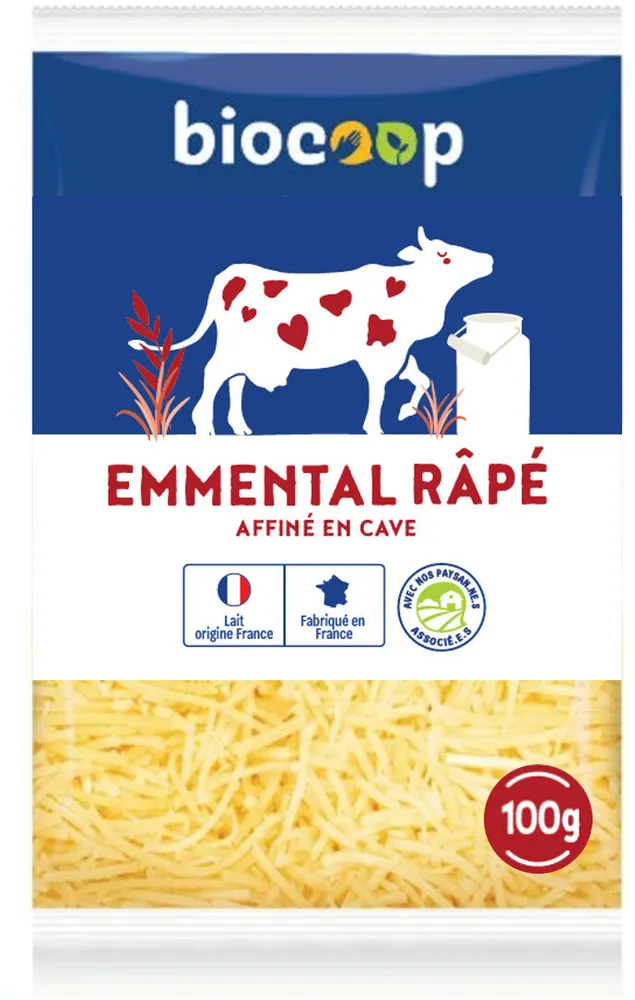 Emmental râpé 29% 100g CC