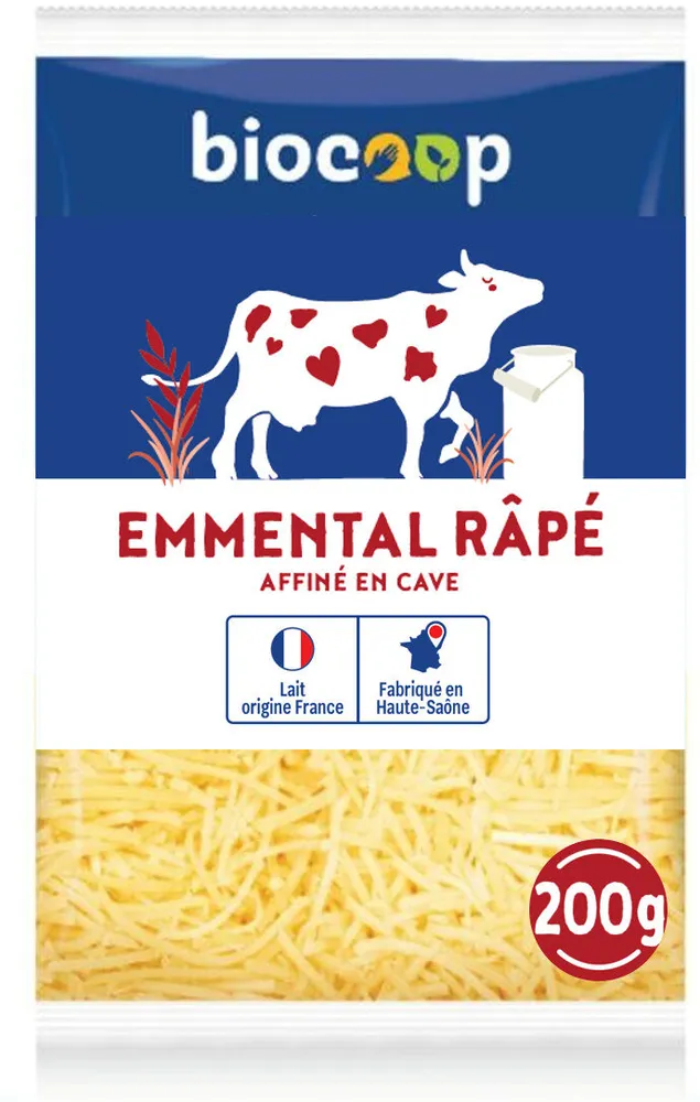 Emmental râpé Lpast 31% 200g CC