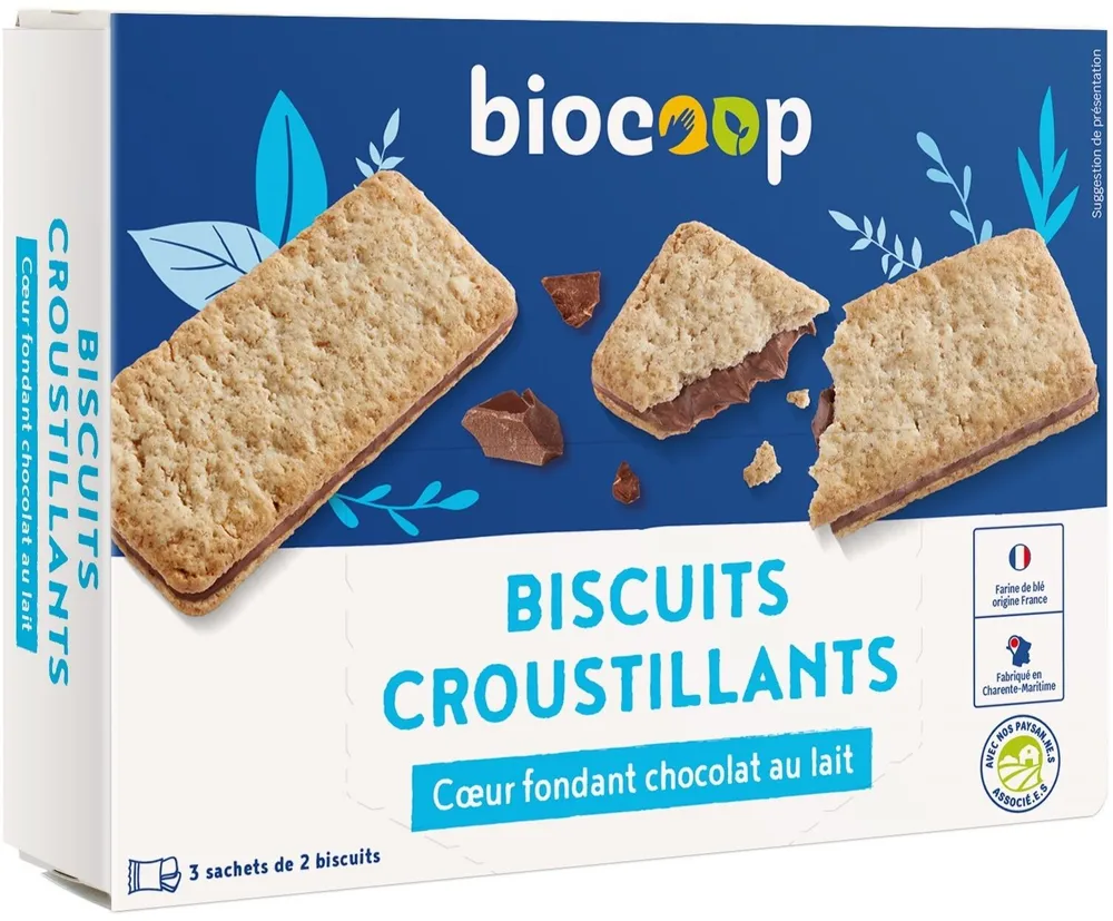 Biscuit croustillant coeur choclait